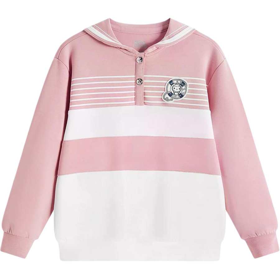 ANTA Unisex Sweatshirts Navy Collar Moderate
