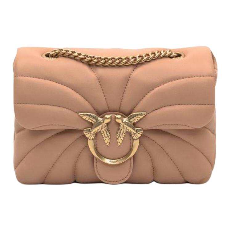 PINKO Sheepskin Crossbody Bags Women's Pink