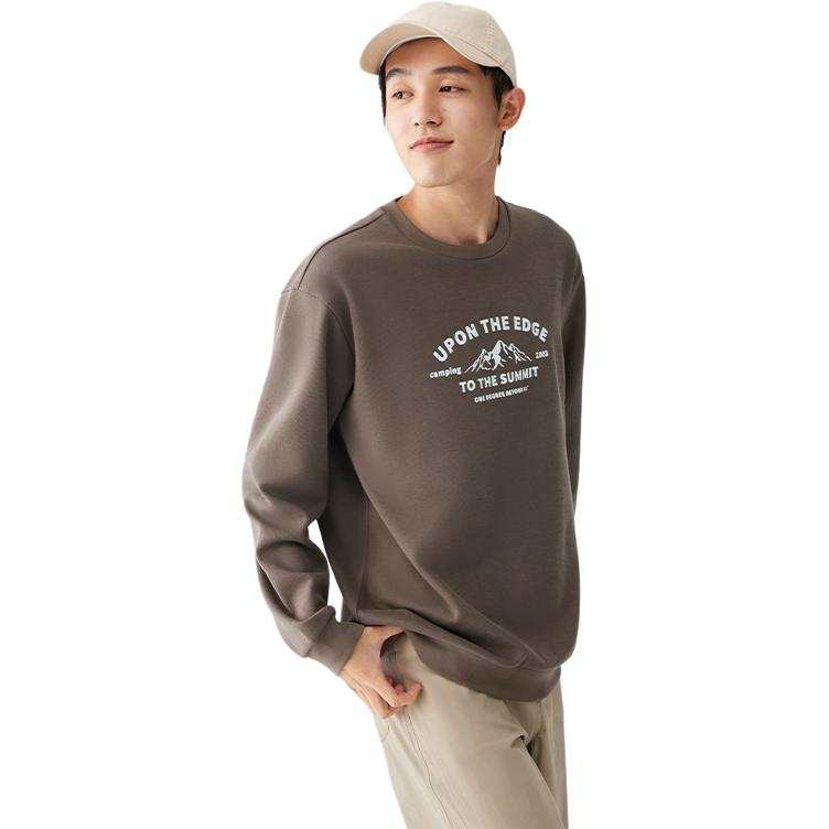 361° Sweatshirts Men's Smoke Coffee Color Crew Neck Moderate Regular
