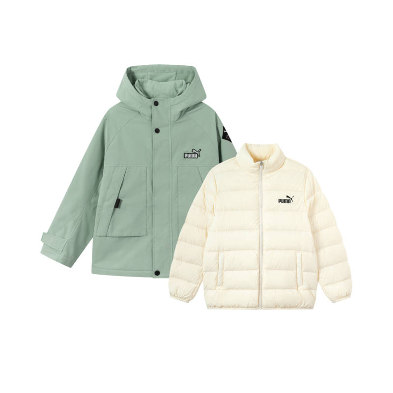 PUMA Windbreaker Jacket 2 Piece Set Sage Green Kids'