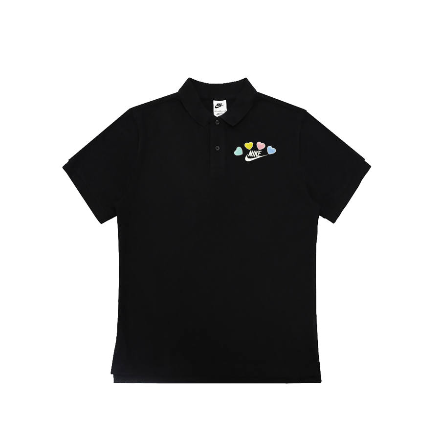 Nike Nike Polo Shirts Unisex Black Polo Collar Moderate Straight Fit