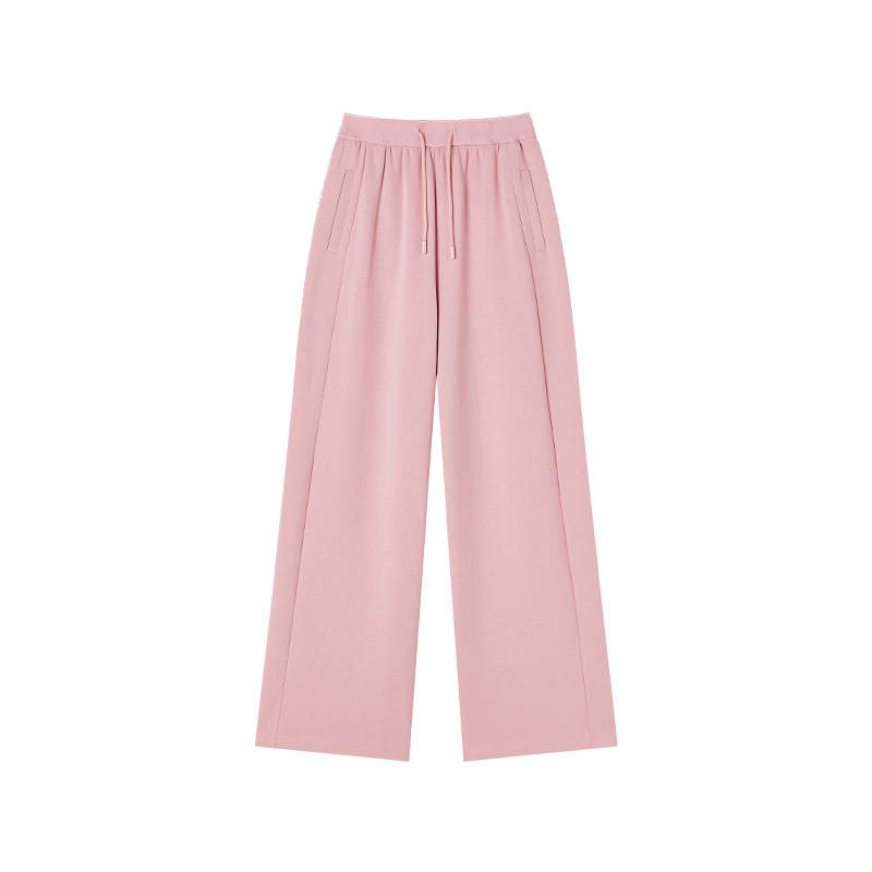 XIANGYING Casual Pants Women's Silver Peony Moderate Straight Fit Pants