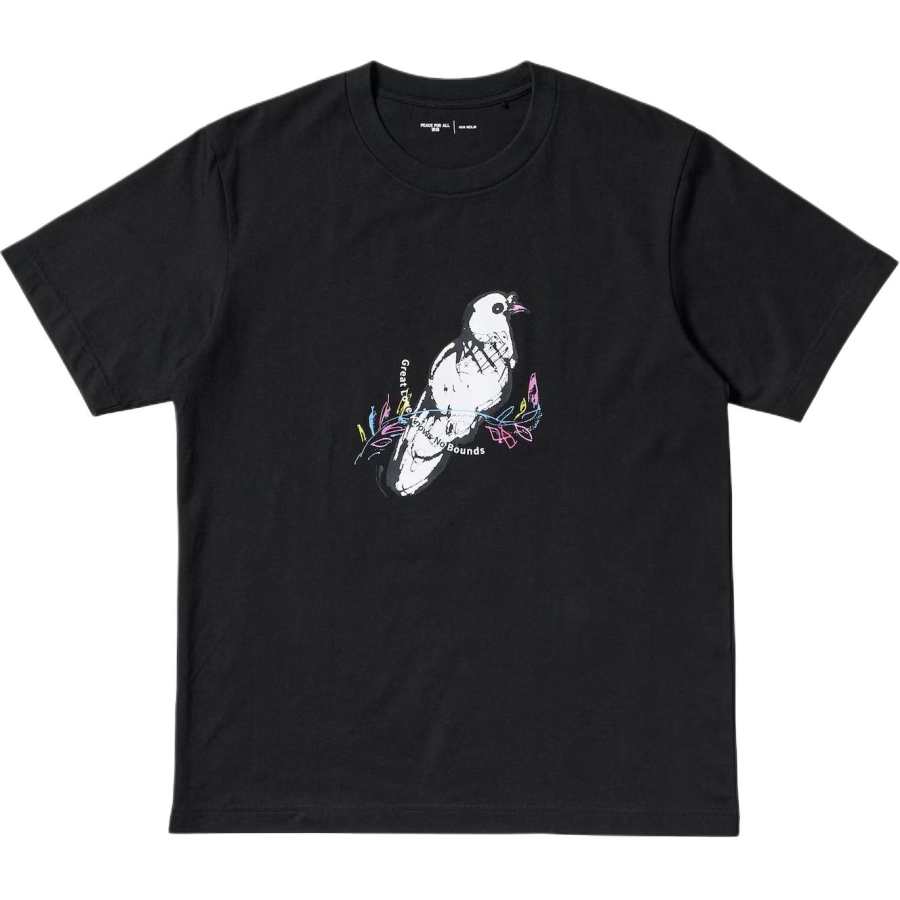 UNIQLO T Shirts Unisex Black Crew Neck