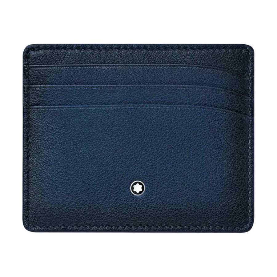 MONTBLANC Meisterstuck Fashion Leather Card Holder Men's Marine Blue