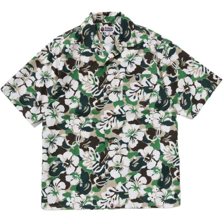 A BATHING APE FW25 Shirts Men's Green Lapel Moderate Other