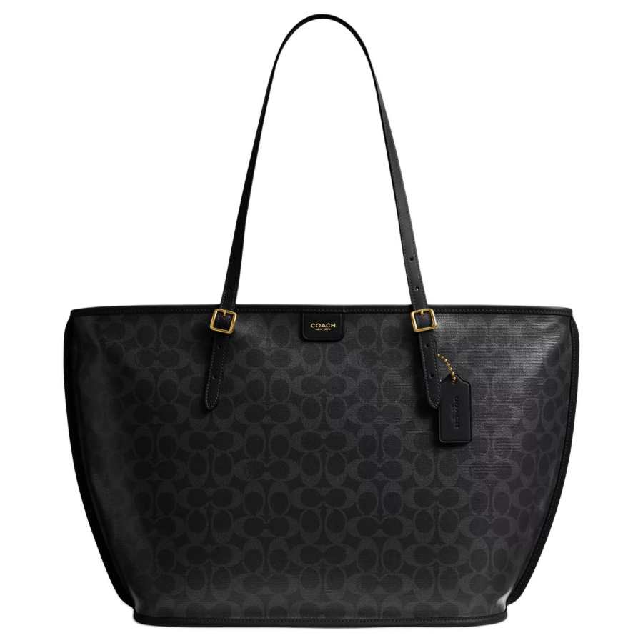 COACH COACH Artificial Leather Handbag, Shoulder Bag Large Women's Black