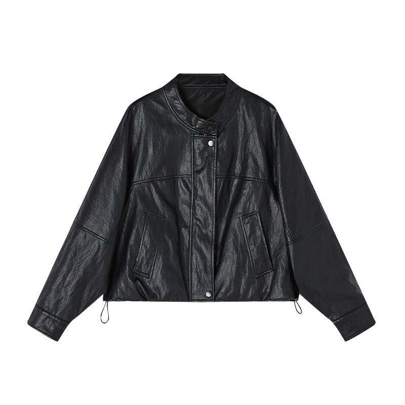 XIANGYING Leather Jacket Women's