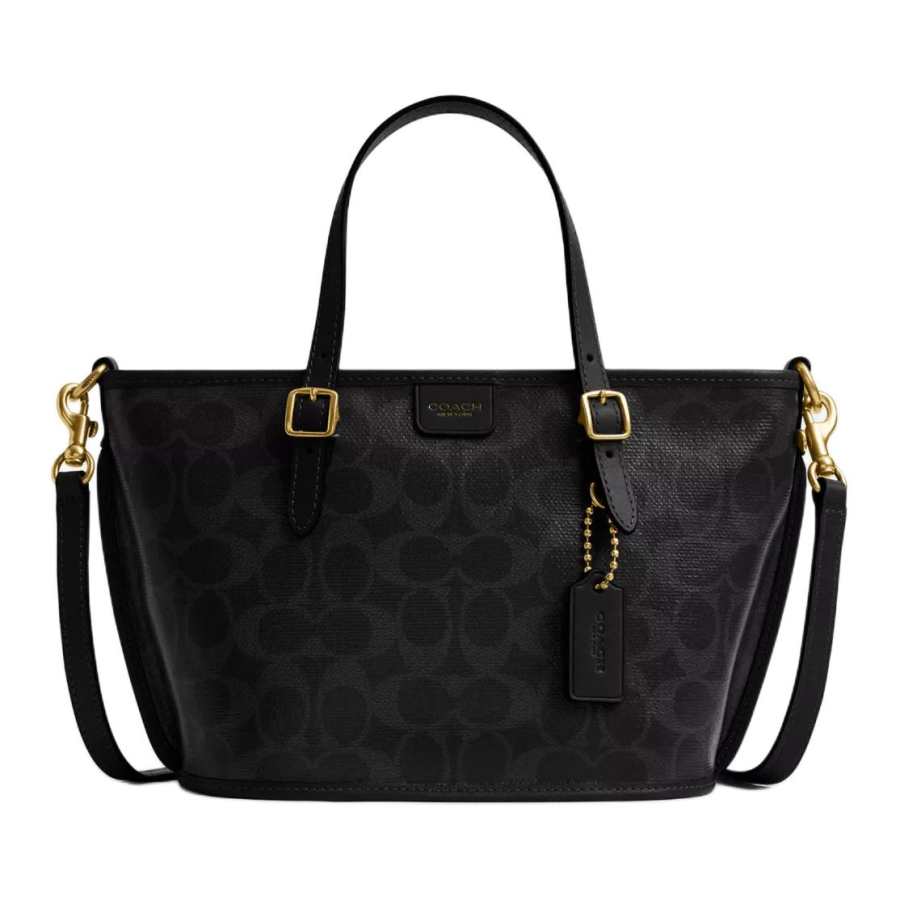COACH COACH Coated Canvas Handbag Small Women's Black