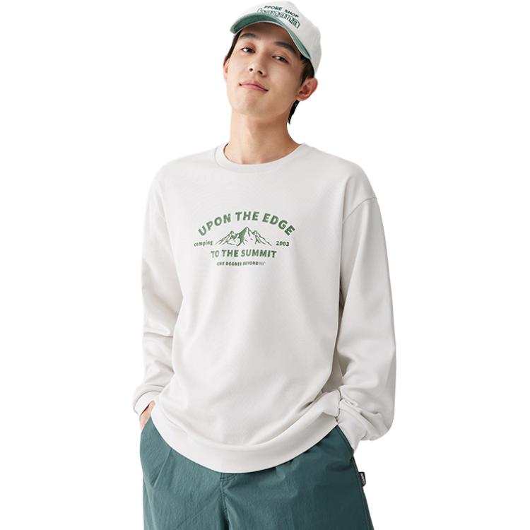 361° Sweatshirts Unisex Light Apricot Camellia Crew Neck Moderate Regular