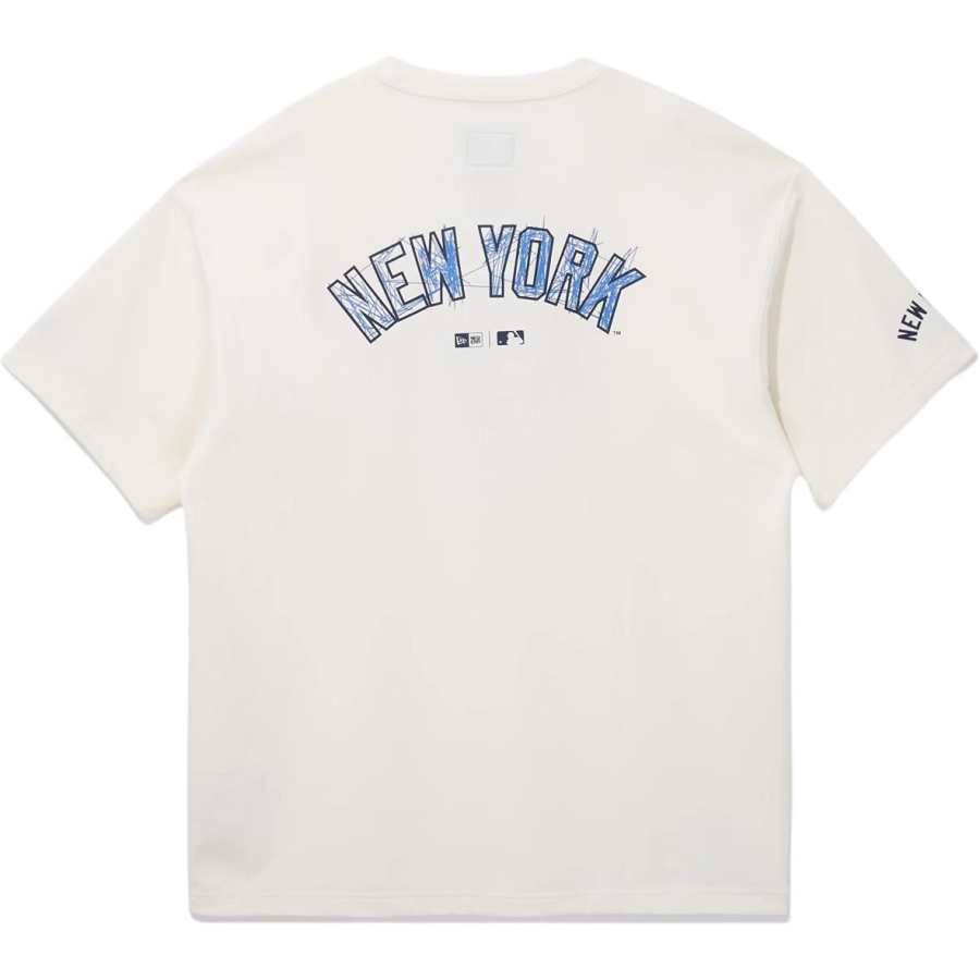 New Era T Shirts Unisex Ivory White Crew Neck Moderate