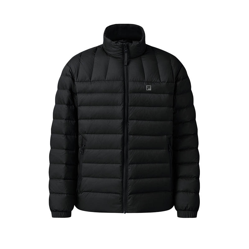 FILA Fitness Down Jackets Men's Jet Black Stand Collar Moderate Other