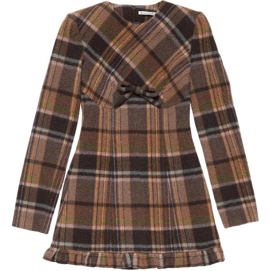 Acne Studios Acne Studios check ruffled dress