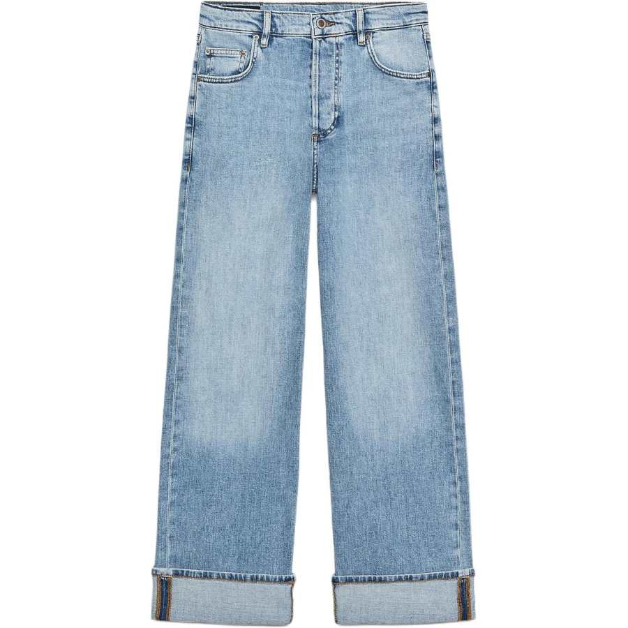 ZARA ZW Jeans Women's Blue Moderate Straight Fit Pants