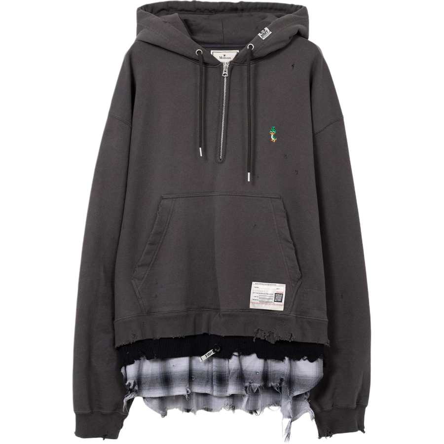 Maison Mihara Yasuhiro layered distressed hoodie
