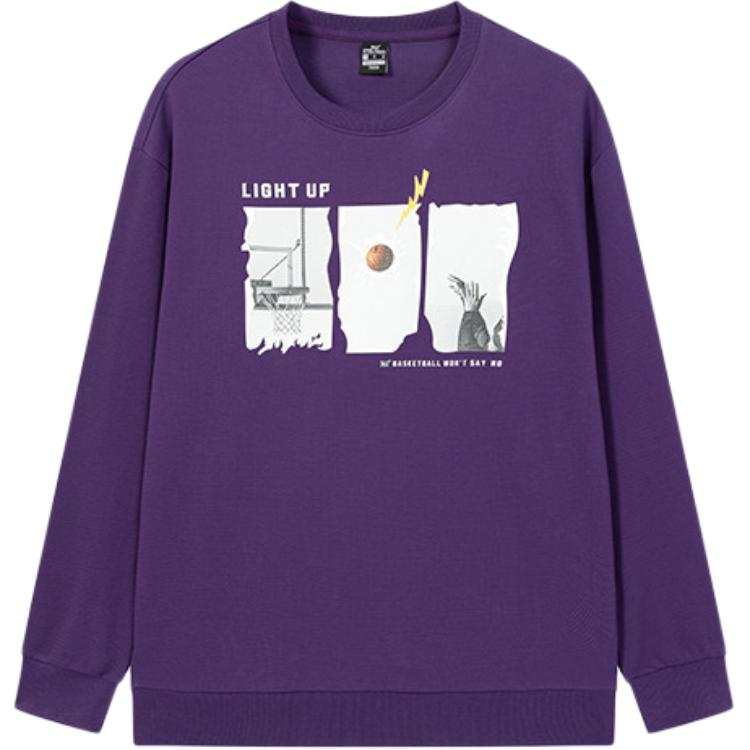 361° Sweatshirts Men's Black Goji Berry Purple Crew Neck Moderate Regular