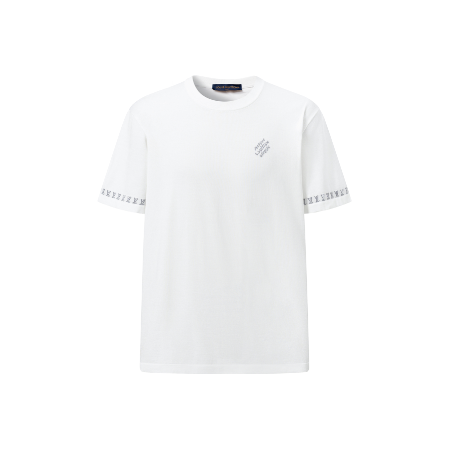 LOUIS VUITTON 1AGMIF Signature Short-Sleeved Cotton Crewneck