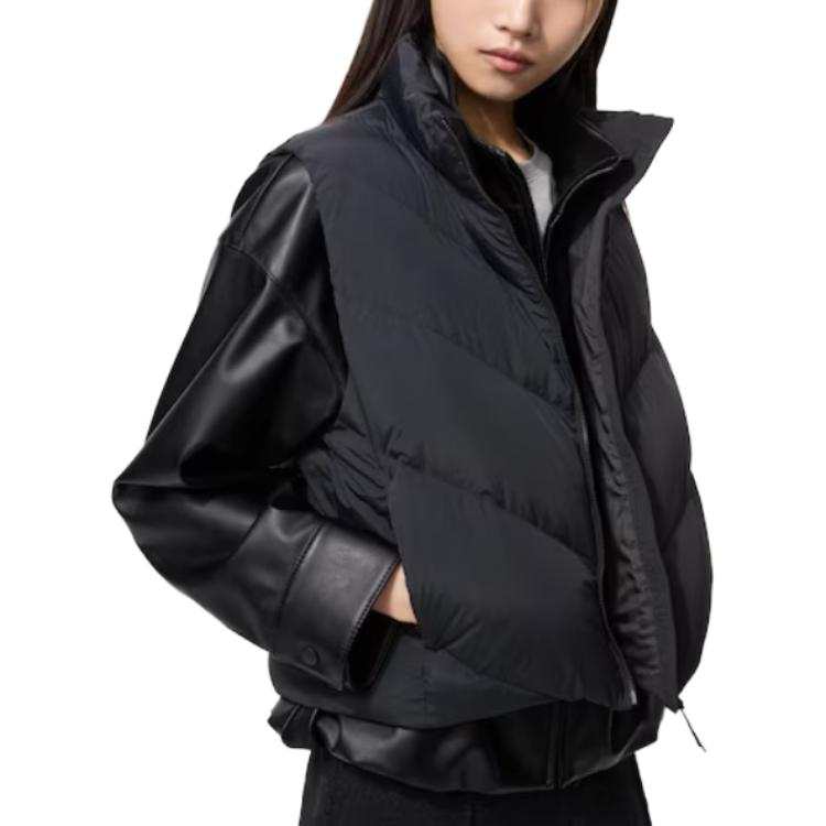 UNIQLO Vests Women's Black Stand Collar Moderate Other