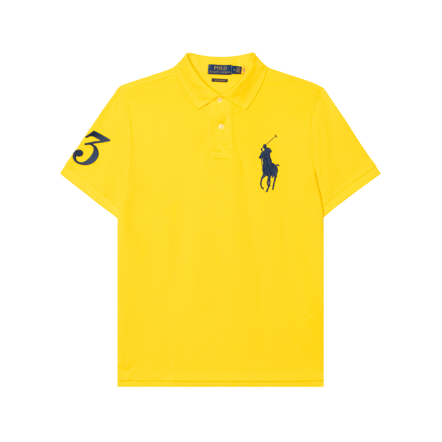 Polo Ralph Lauren Big Pony SS23 Polo Shirt Custom Slim Fit Men's Yellow