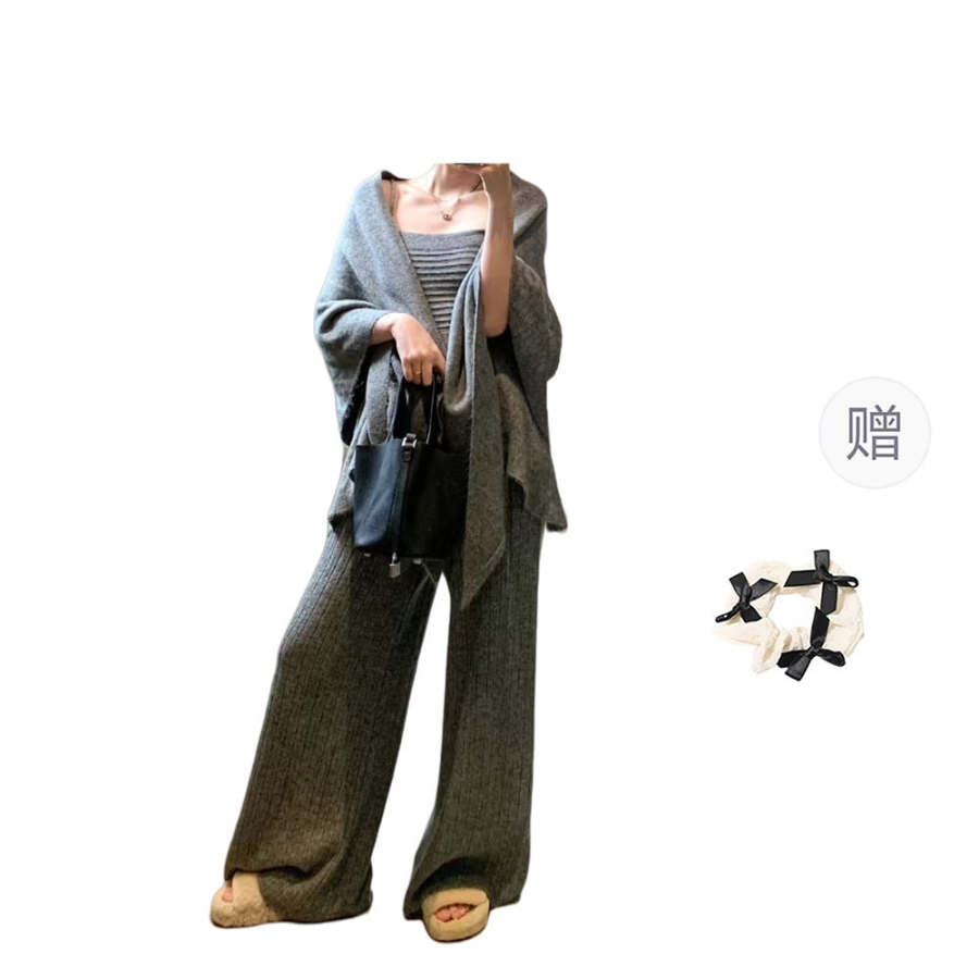 CPAURA Casual Suits Women's Crew Neck Moderate Long