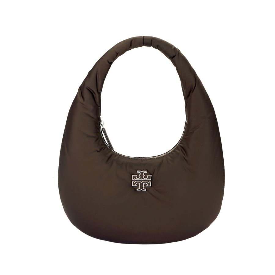 TORY BURCH Britten Nylon Shoulder Bag, Handbag Women's Coffee