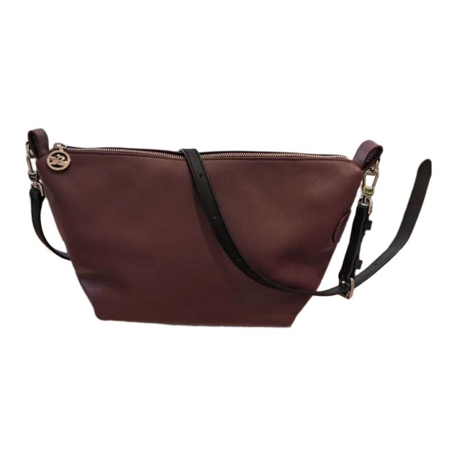 LONGCHAMP Calfskin Shoulder Bag, Crossbody Bag Small Women's Red