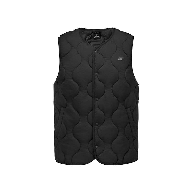 Skechers Vests Unisex Carbon Black/0018 V Neck Moderate Other