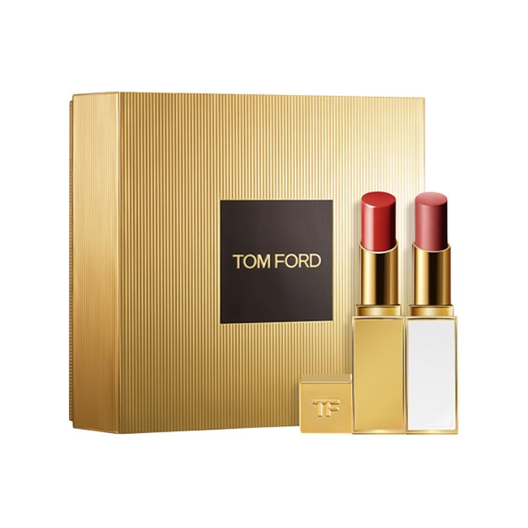 TOM FORD Thin White Tube Thin Gold Tube Lipstick Makeup Set, Desire Box Limited Edition Moisturizing
