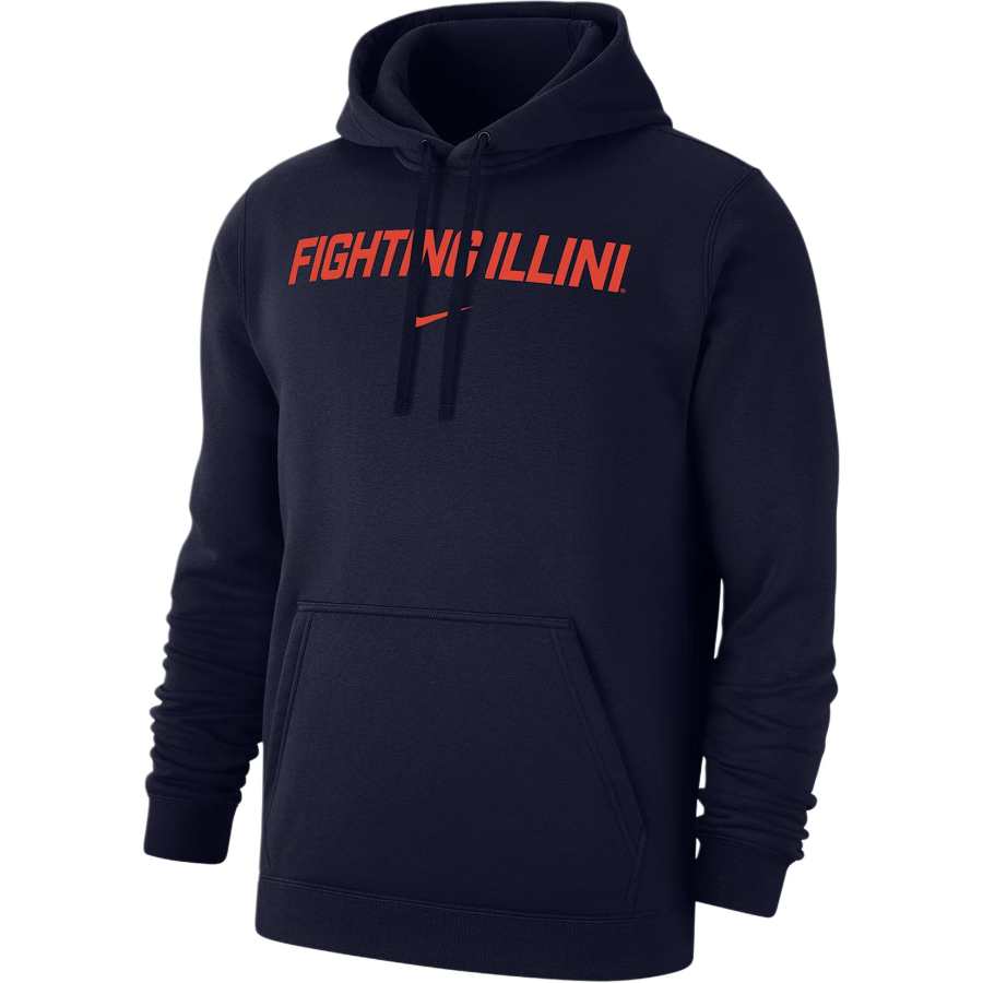Nike Nike Illinois Club Fleece Men's Nike College Pullover Hoodie