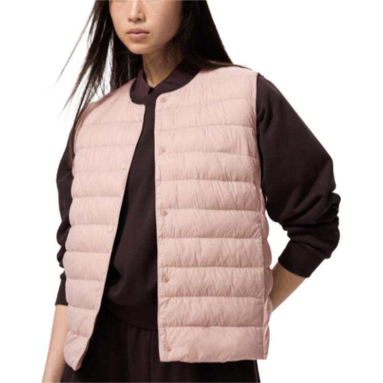 UNIQLO Vests Women's Pink Collarless Moderate Other