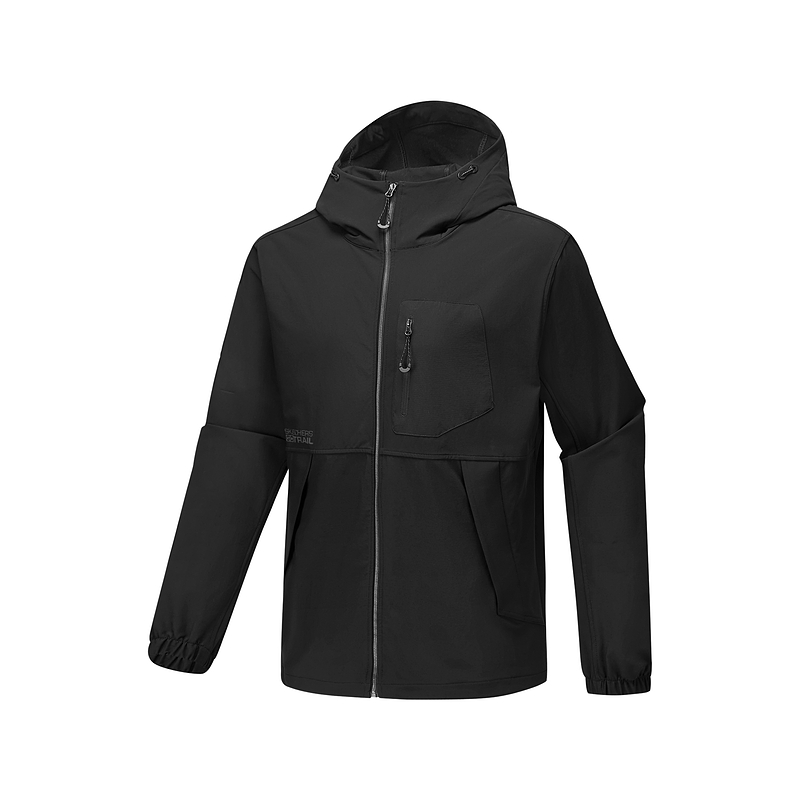 Skechers Jackets Men's Carbon Black/0018 Hooded Moderate Other