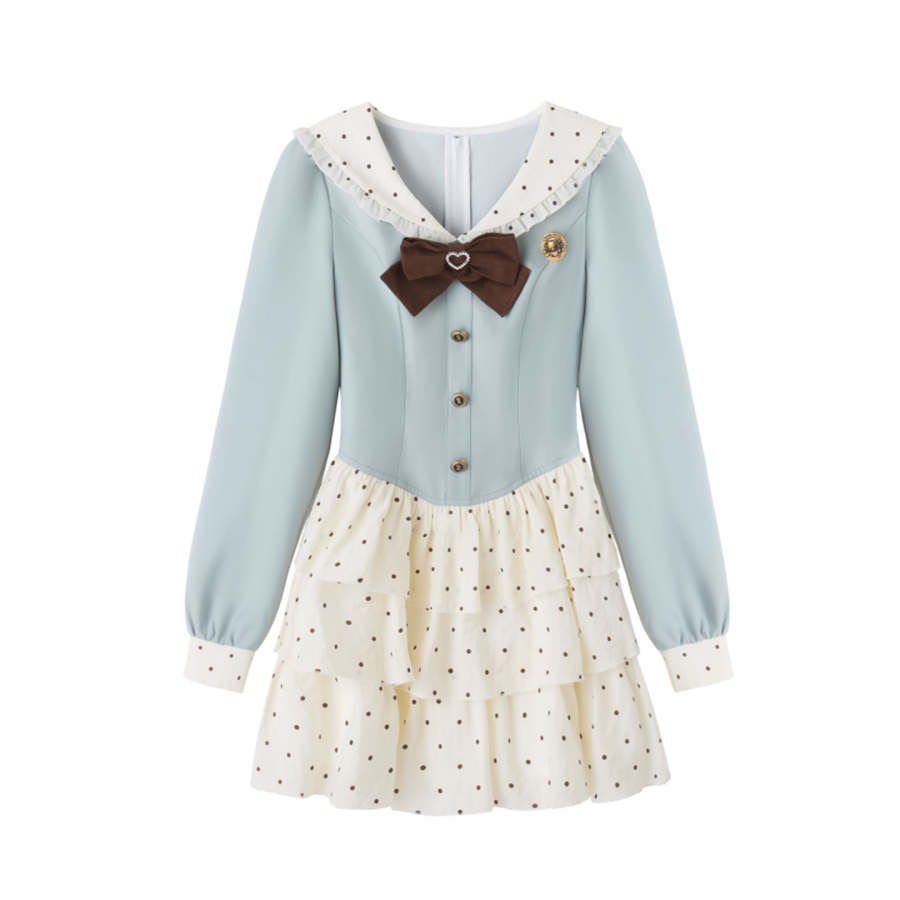 Fabric Pig Fall Long Sleeved Dress Women's