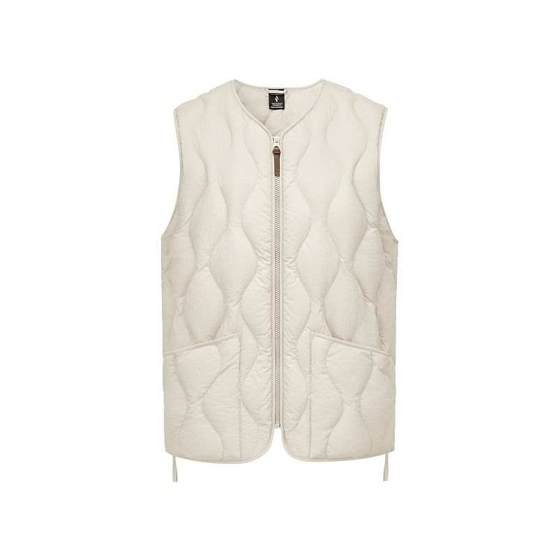 Skechers Down Vests Unisex Ivory White 001J Stand Collar Thickened Other