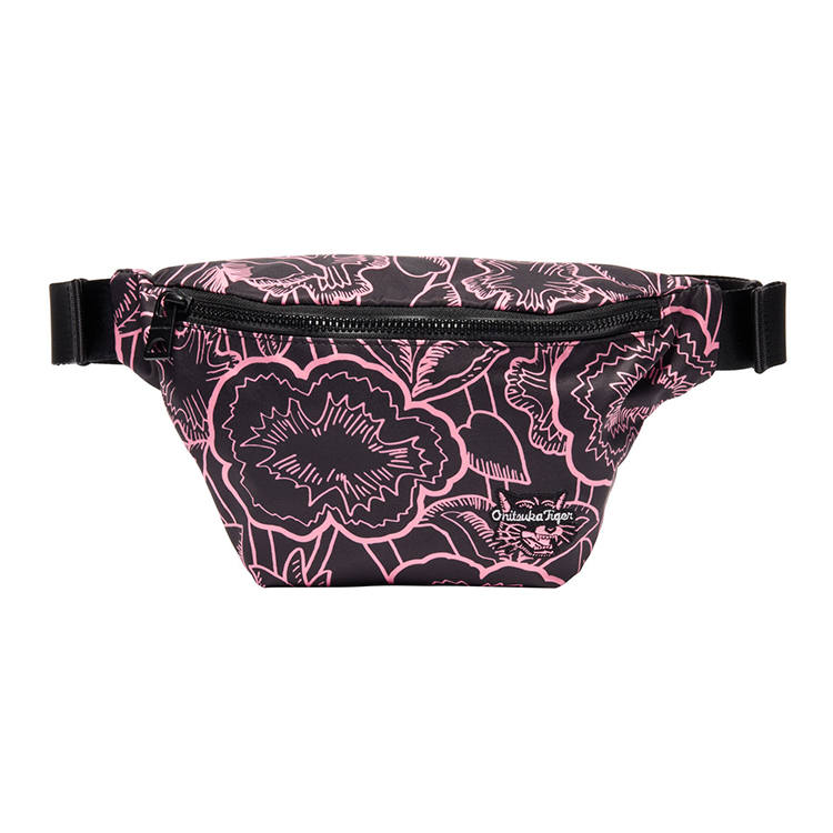 Onitsuka Tiger Polyester Fanny Pack Unisex Pink & Black