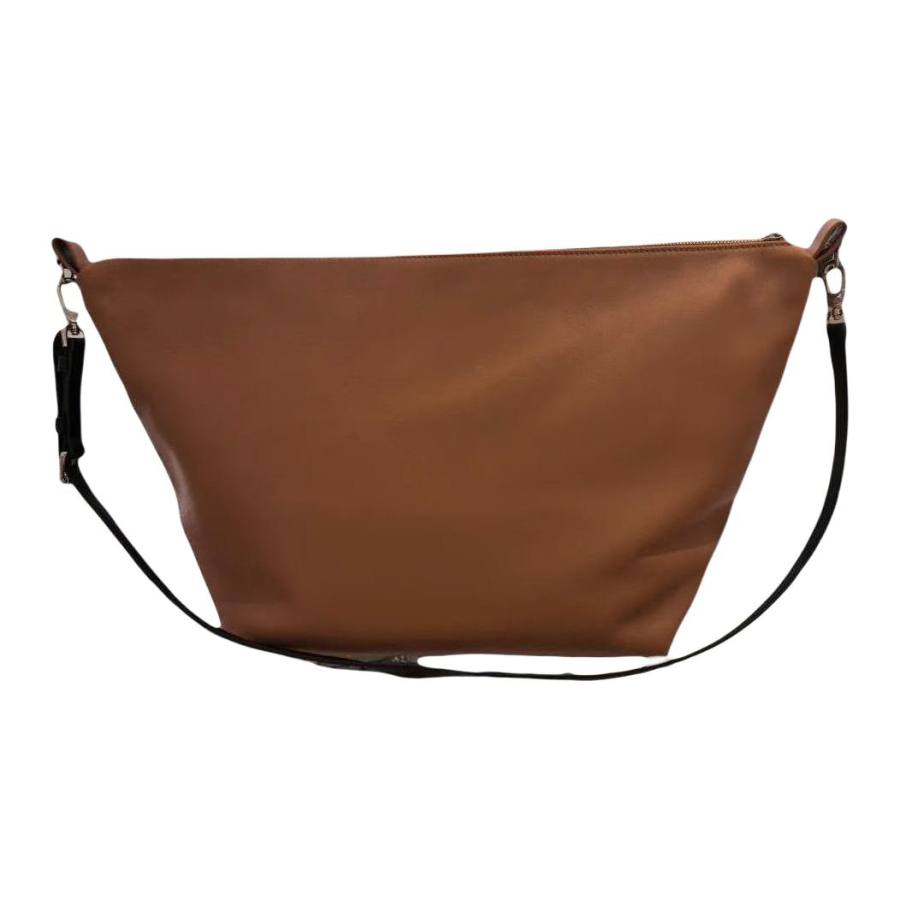 LONGCHAMP Calfskin Dumpling Bag, Crossbody Bag, Shoulder Bag Medium Women's Cashew Brown