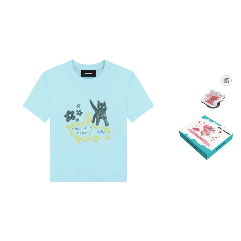 WE11DONE WE11DONE Illustration style Print T shirt