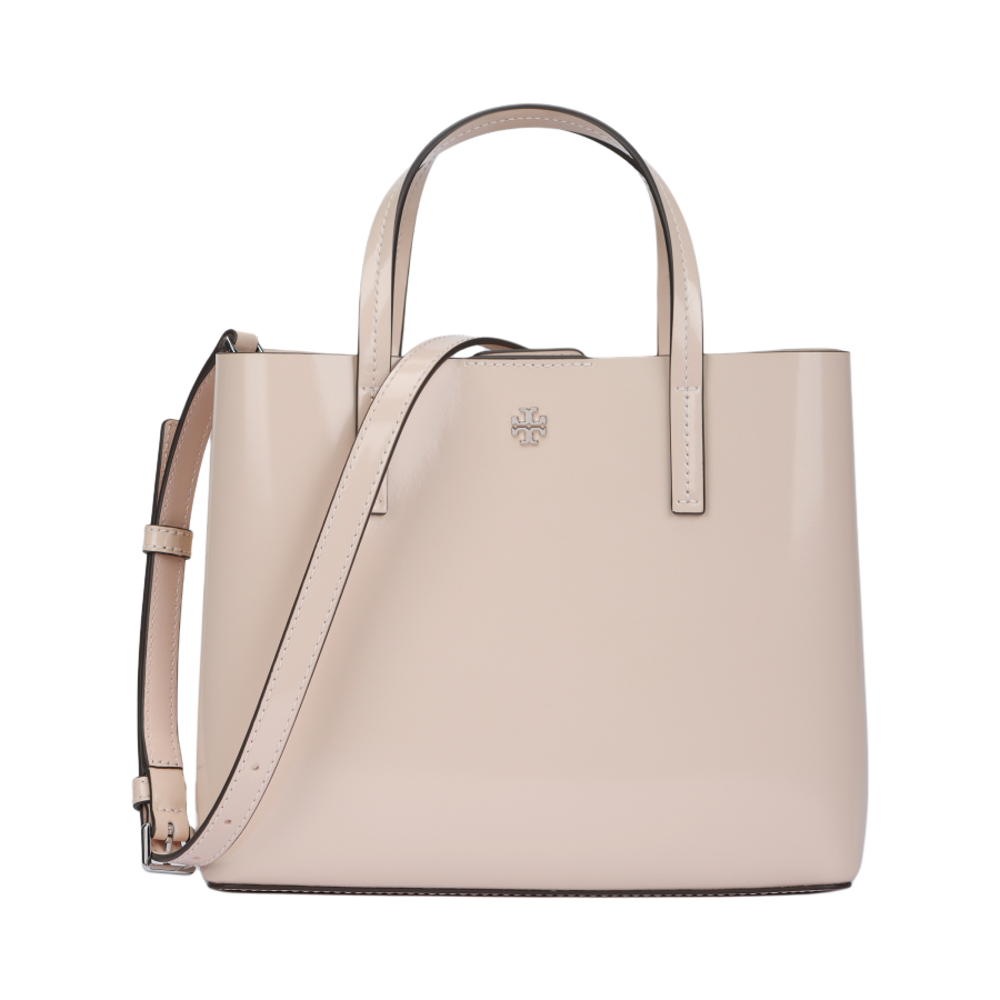 TORY BURCH Patent Leather Tote Handbag Small Women's Soft Pink