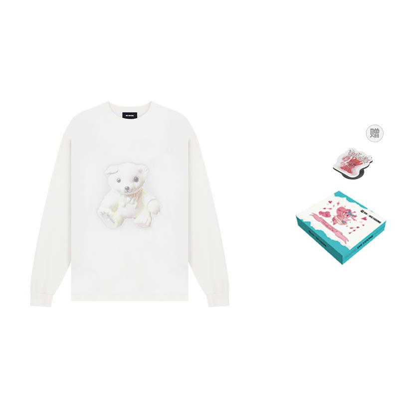 WE11DONE WE11DONE teddy-print long-sleeve top