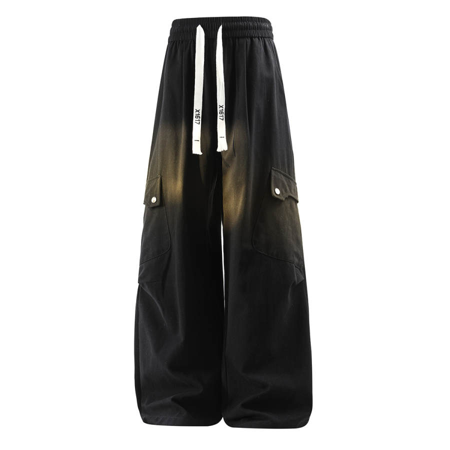X1617 Casual Pants Unisex Moderate Wide Leg Pants