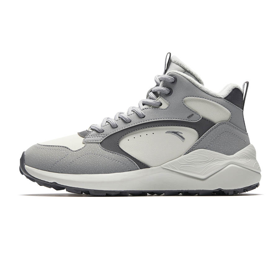 Anta Pedal Island Textile, Synthetic Leather Upper, Fleece Lined Lining, Winter Thermal, Trendy Fashion