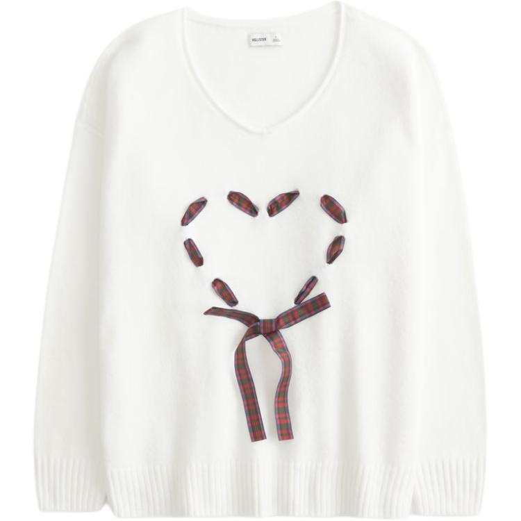 Hollister/ Sweaters Women's Cloud White V Neck Moderate Other