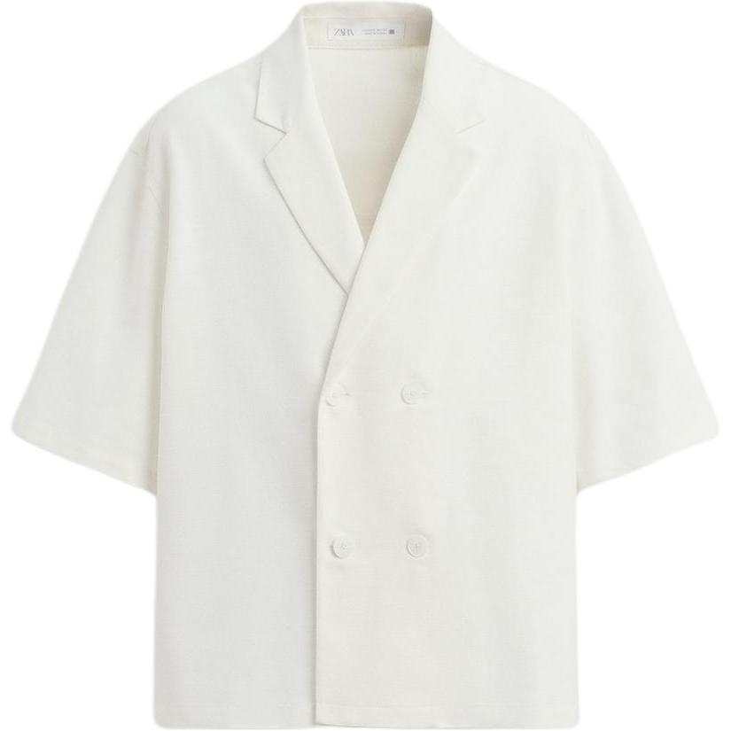 ZARA ZARA Shirts Men's White Lapel Moderate Other