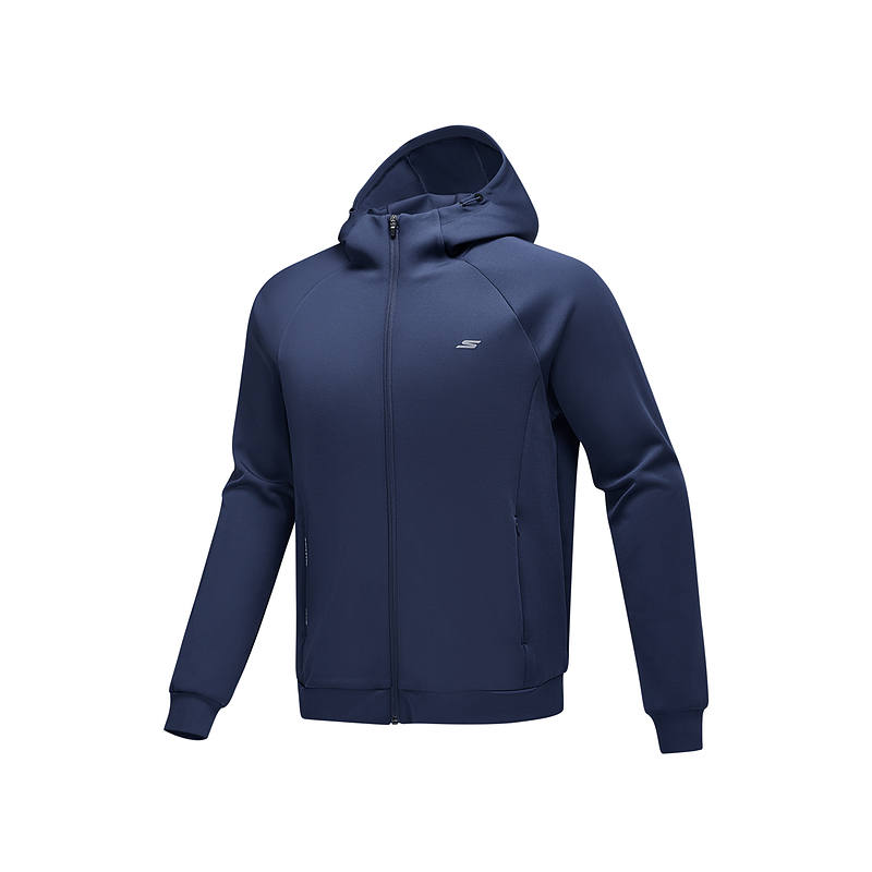 Skechers GODRI Jackets Men's Marine Collegiate Blue/02MZ Hooded Moderate Other