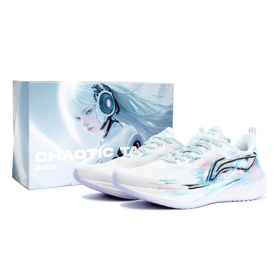 Li-Ning Li Ning Wuyue Cushioning Rebound Low top Casual Running Shoes Women's Pink Blue