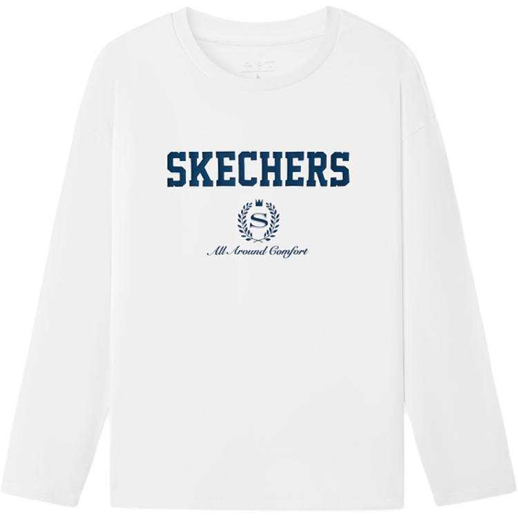 Skechers T Shirts Unisex Bright White/0019 Crew Neck Moderate