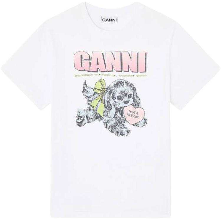 GANNI Puppy T Shirt
