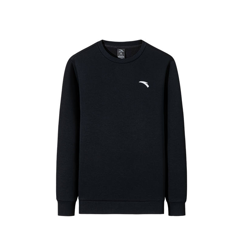 Anta Variety Training Collection Small Logo Fleece Lined Thermal, Loose Fit Fitness Training, Fashion Trend Versatile