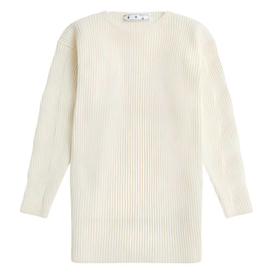 OFF-WHITE OFF WHITE Knitwear Women's Ivory Crew Neck Moderate