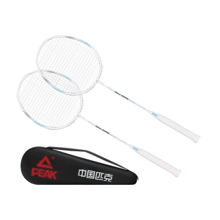 PEAK Aluminum Alloy Badminton Rackets Control Type All around Defense Entry level 3U/G5 White Blue