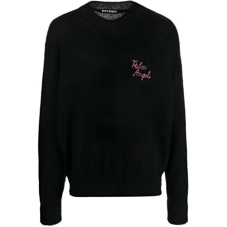 PALM ANGELS Logo Intarsia Crewneck Jumper