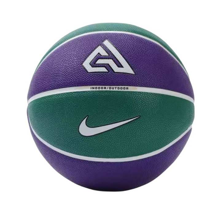 Nike Nike Artificial Leather Basketball Purple Green Size 7 Training Unisex